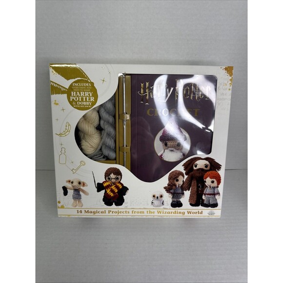 Harry Potter Crochet Kit with Harry's‎ Wand Crochet Hook, Yarn, Eyes, Etc NEW ! - Picture 1 of 7